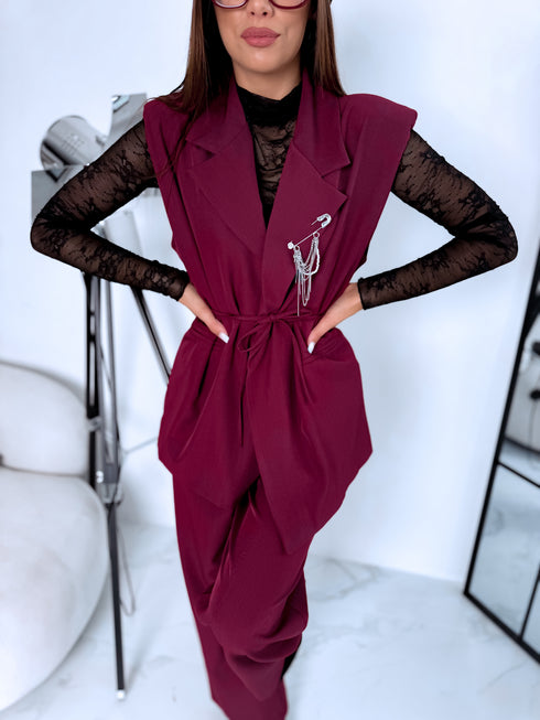 Komplekts "INTENSE 22666" - veste + bikses - BORDO
